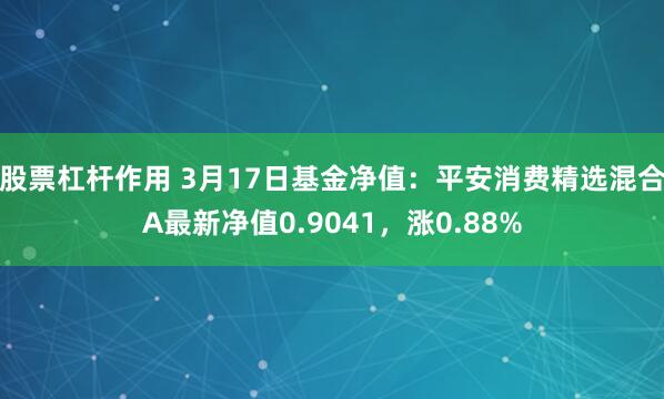 股票杠杆作用 3月17日基金净值：平安消费精选混合A最新净值0.9041，涨0.88%