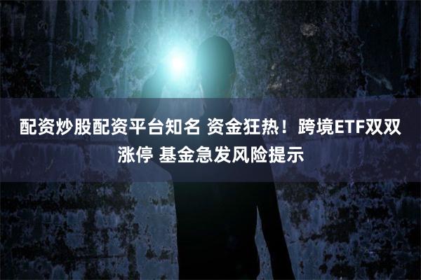 配资炒股配资平台知名 资金狂热！跨境ETF双双涨停 基金急发风险提示