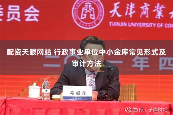 配资天眼网站 行政事业单位中小金库常见形式及审计方法