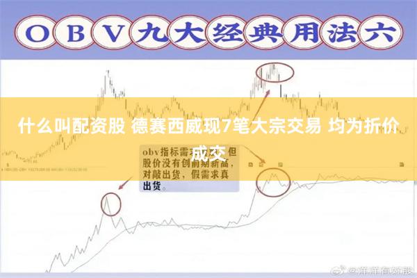 什么叫配资股 德赛西威现7笔大宗交易 均为折价成交