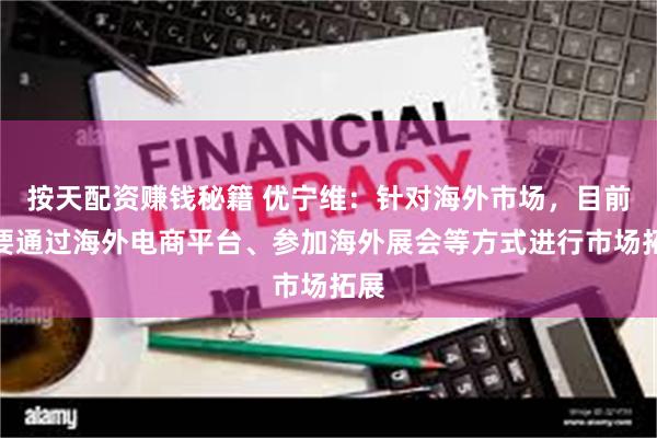 按天配资赚钱秘籍 优宁维：针对海外市场，目前主要通过海外电商平台、参加海外展会等方式进行市场拓展